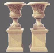 Мраморные цветочные горшки-1007