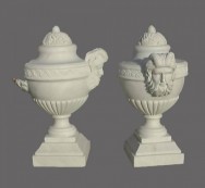 Мраморные цветочные горшки -1008