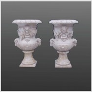 Мраморные цветочные горшки -1103