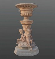 Мраморные цветочные горшки -1105