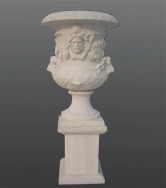 Мраморные цветочные горшки-1018